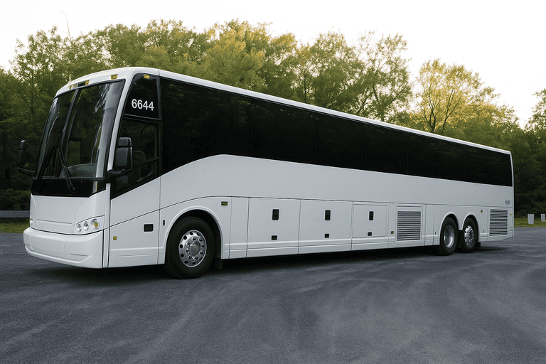 exterior of Charter Bus Rental Doral coach bus